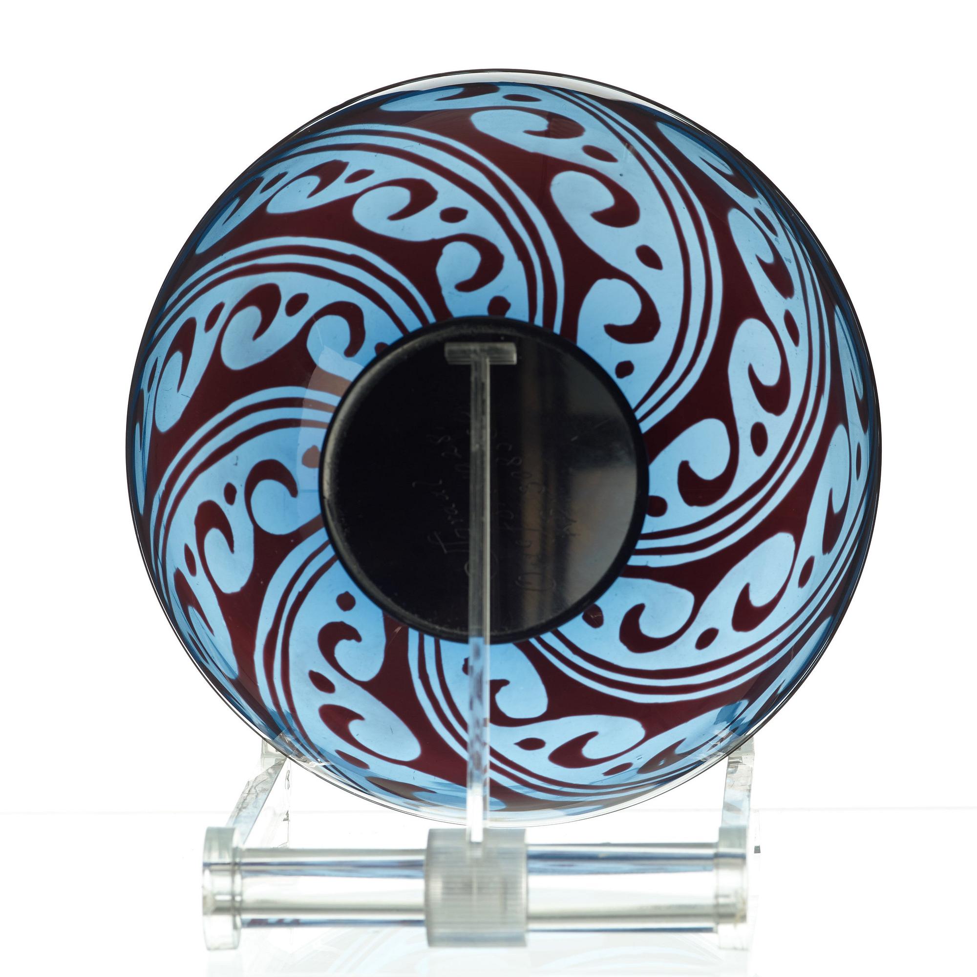 Simon Gate, & Knut Bergqvist, a 'graal' glass bowl, Orrefors 1928.