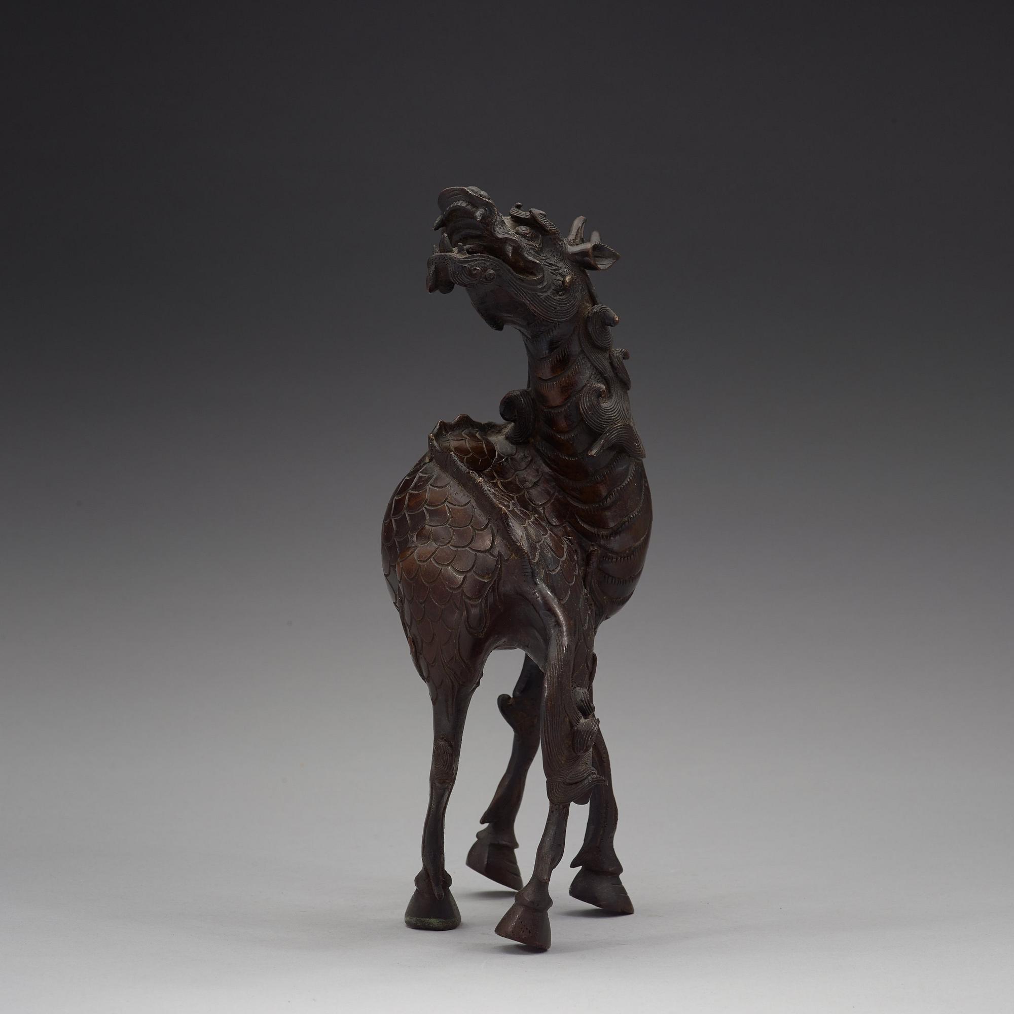 A Japanese bronze censer with cover, 19th Century.