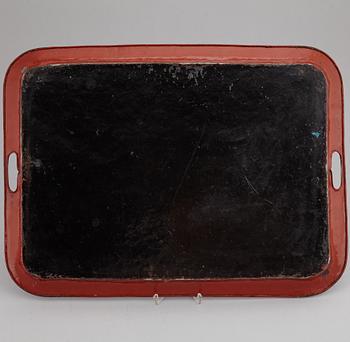 A 19th century metal tray.