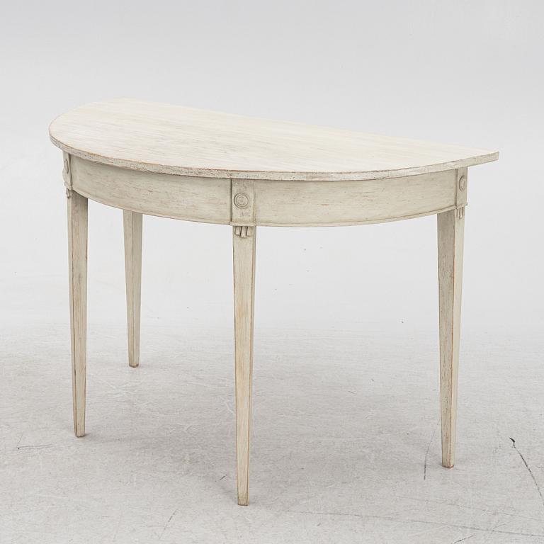 Väggbord, gustaviansk stil, omkring år 1900.