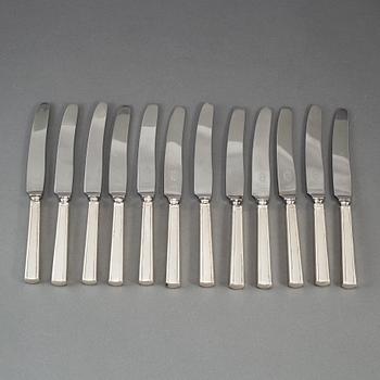 DAVID ANDERSEN,  12 st silver knives, Stockholm 1913.