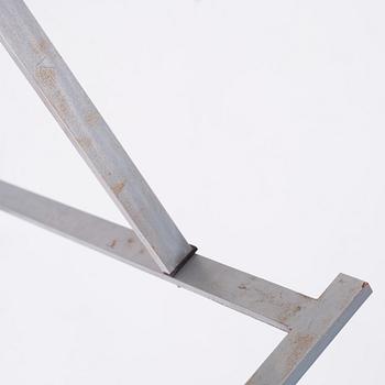 Poul Kjaerholm, a 'PK61' labradorite/larvikit stone top sofa table, edition E Kold Christensen, Denmark, early 1960s.