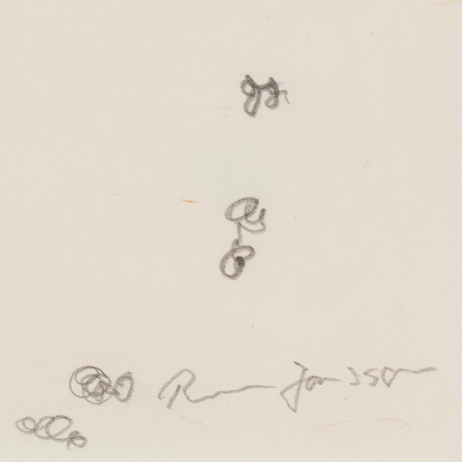 RUNE JANSSON, chalk drawing, signed.