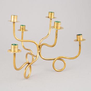 Josef Frank, ljusstake, mässing, Firma Svenskt Tenn, formgiven 1934.