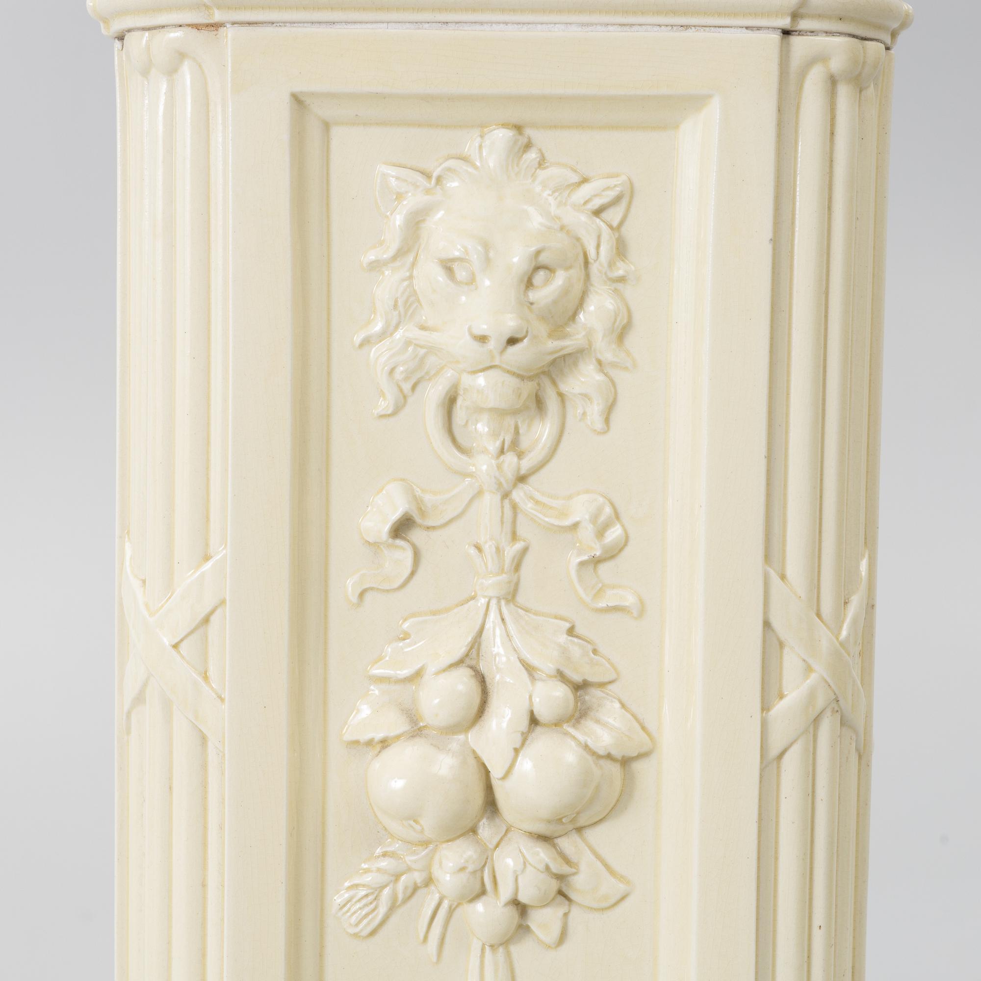 Gustavsberg, Pedestal with outer liner, 1897–98.