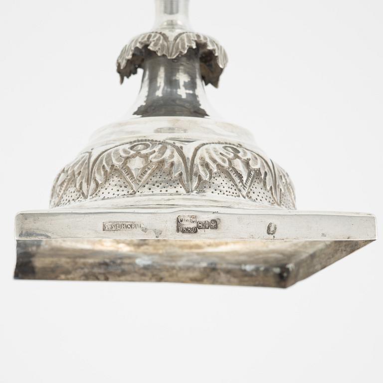 Ljusstake, silver, Warszawa 1880.