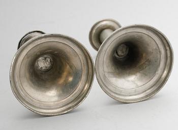 LJUSSTKAR, 1 par, tenn, Nyköping 1853.