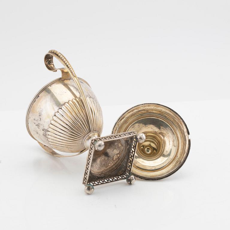 Sockerskål, silver, empirestil, GAB, Stockholm, 1897.