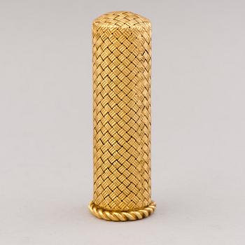 A GOLD LIPSTICK CASE, 18K gold.