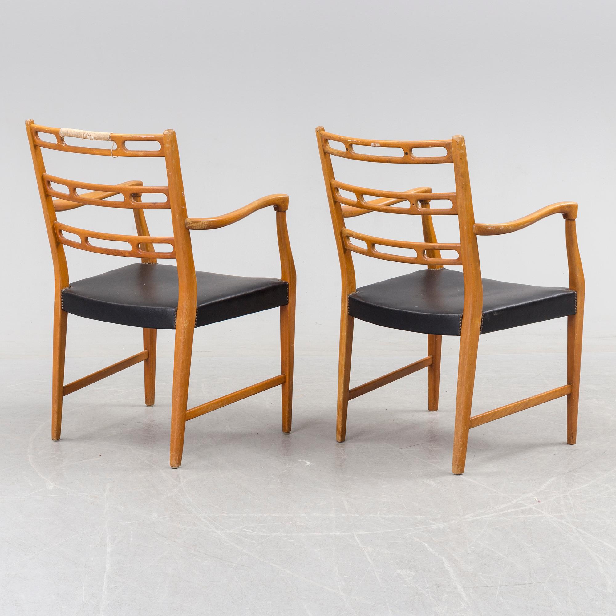 Four second half of the 20th century chairs.