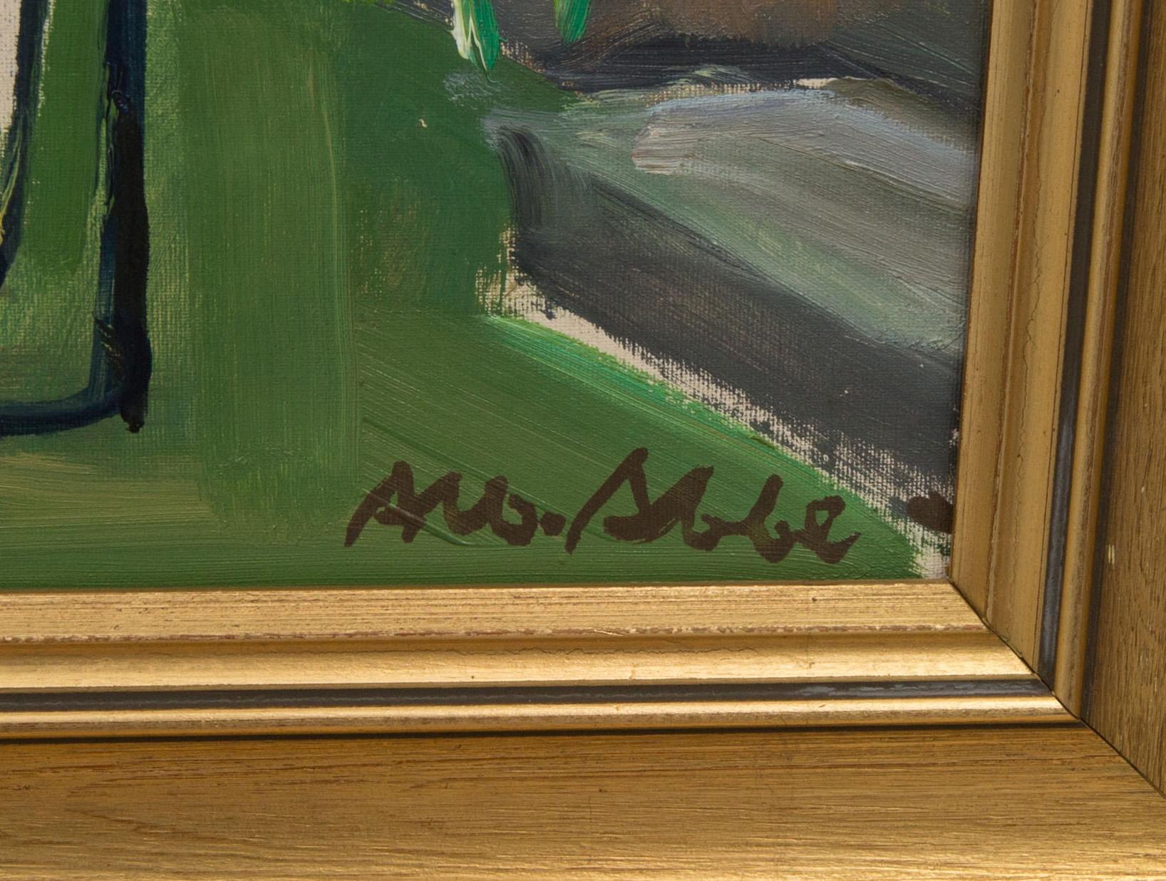 ALBERT ABBE, olja på duk, signerad.