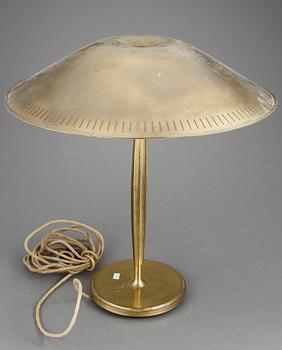 SKRIVBORDSLAMPA, mässing, 1940-tal.