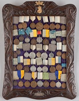 MEDALJSAMLING, 45 st, silver och metall, Malmö cykelklubb, 1933.
