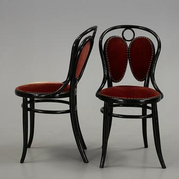 STOLAR, ett par, sannolikt Thonet, 1900-talets början.