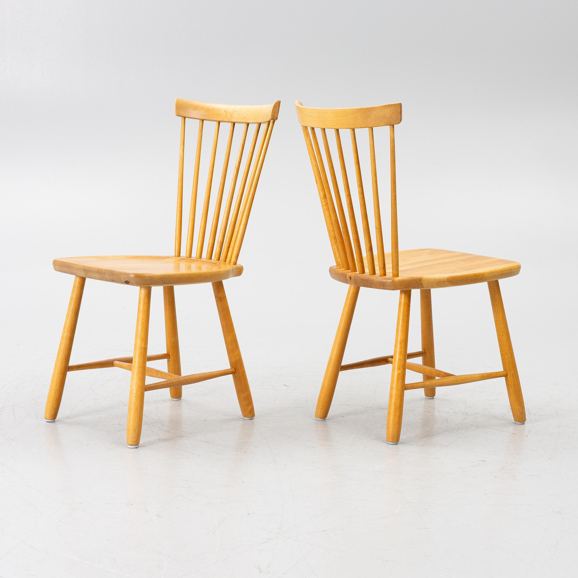 Carl Malmsten, Chairs, 4, “Lilla Åland”, Stolab, 1993.