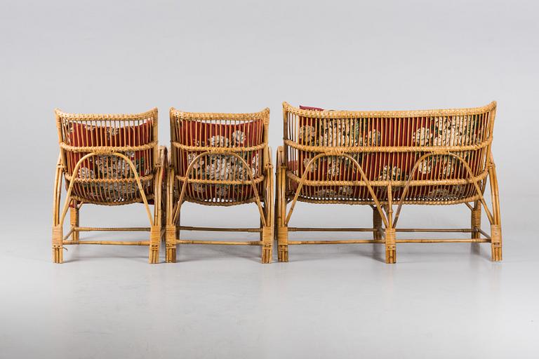 SOFFGRUPP, rotting, 3 delar, 1900-talets mitt.