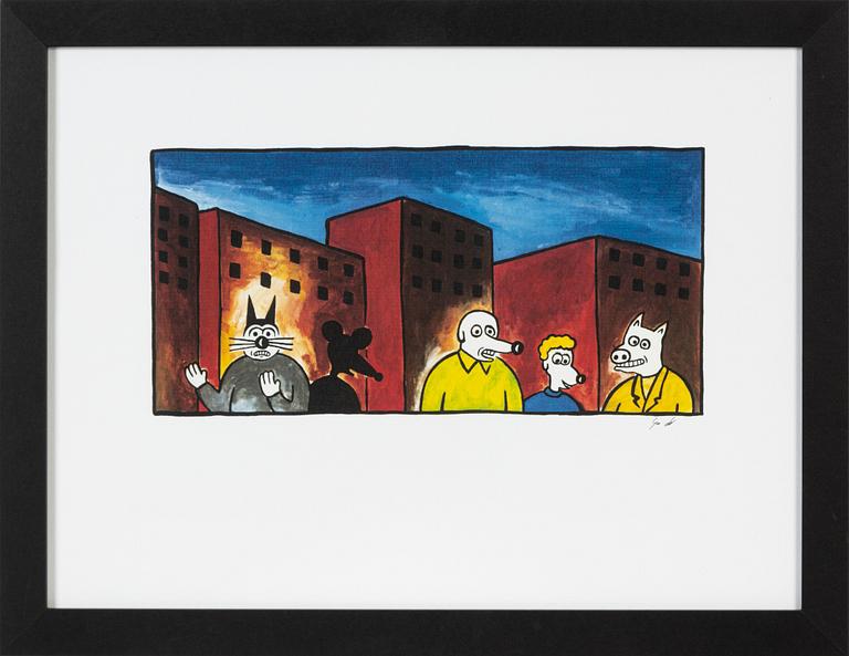 Gunnar Lundkvist, pigment print, signerad.