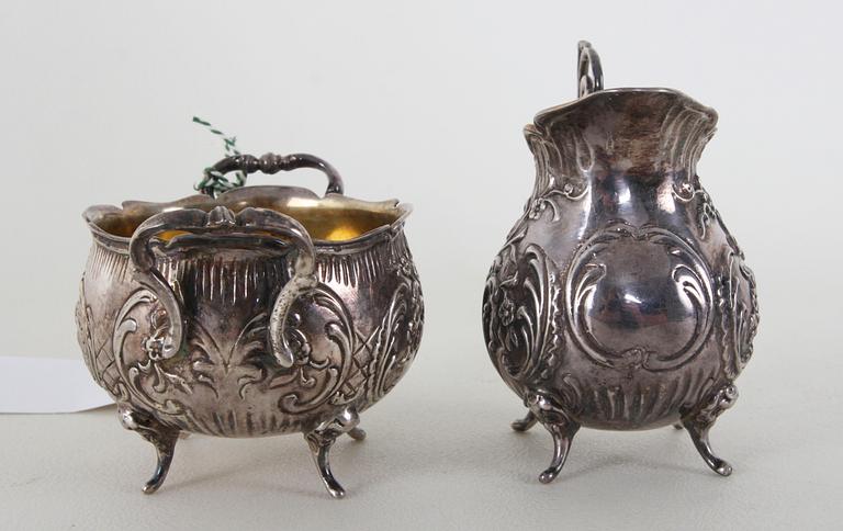 KANNA samt SOCKERSKÅL, silver, GEWE, Malmö, 1963.