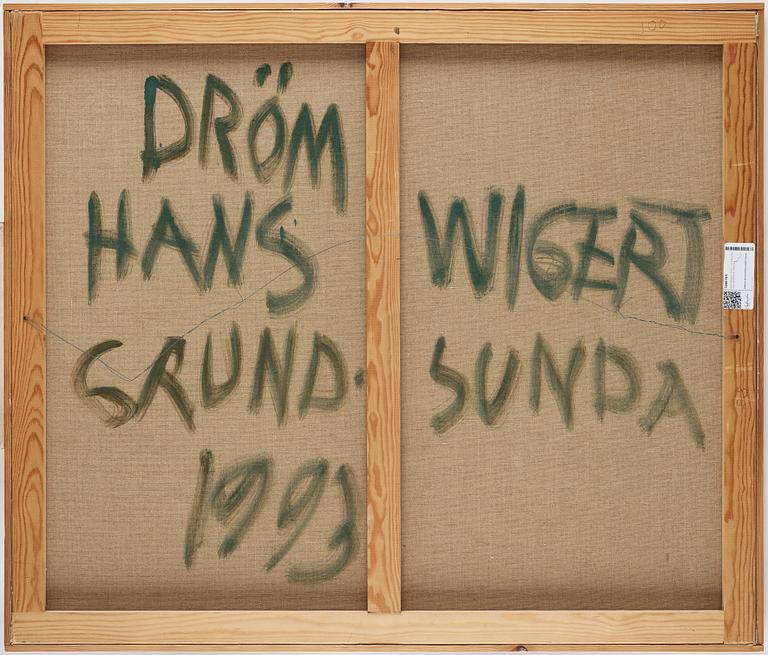 Hans Wigert, oil on canvas, signed and dated Grundsunda 1993 verso.