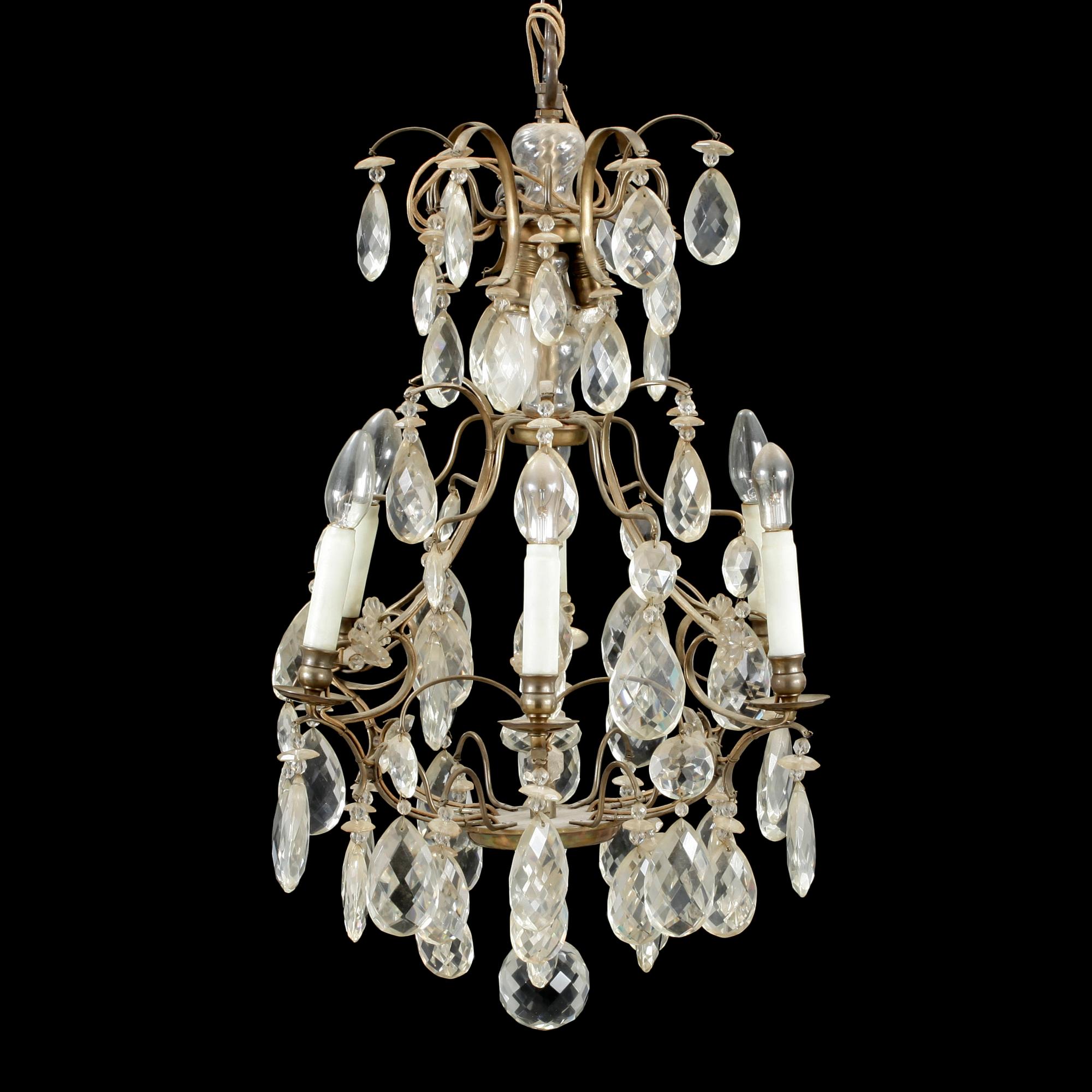 LJUSKRONA, rokokostil, 1900-talets första hälft. Höjd ca 80cm.