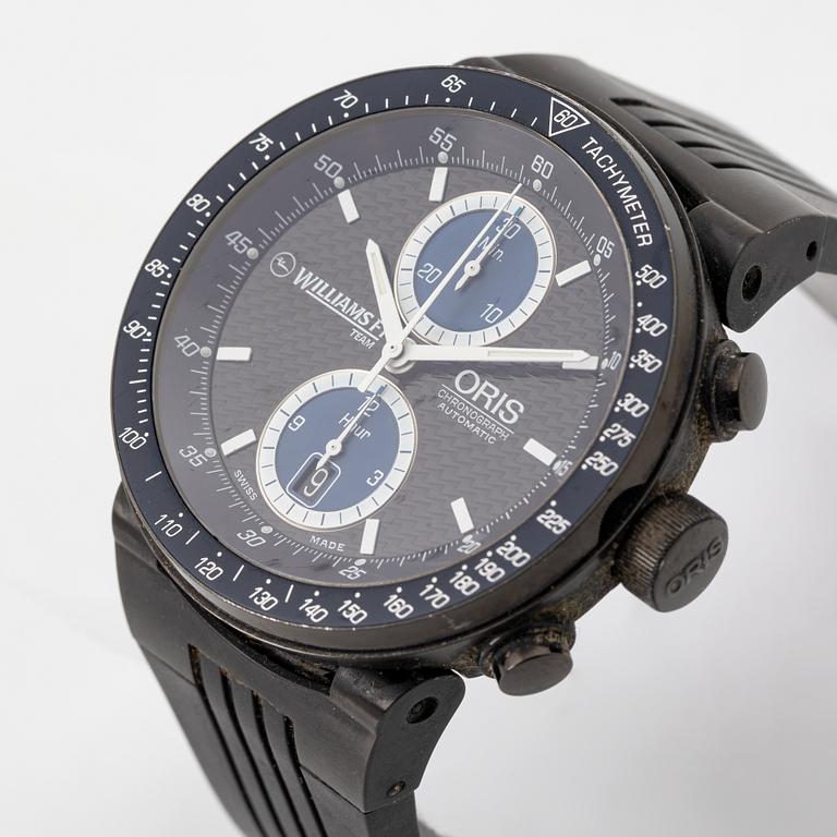 Oris, Williams F1 Team, chronograph, wristwatch, 45 mm.