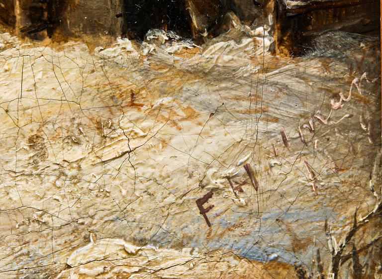 OKÄND KONSTNÄR, olja på duk, otydl sign och dat.