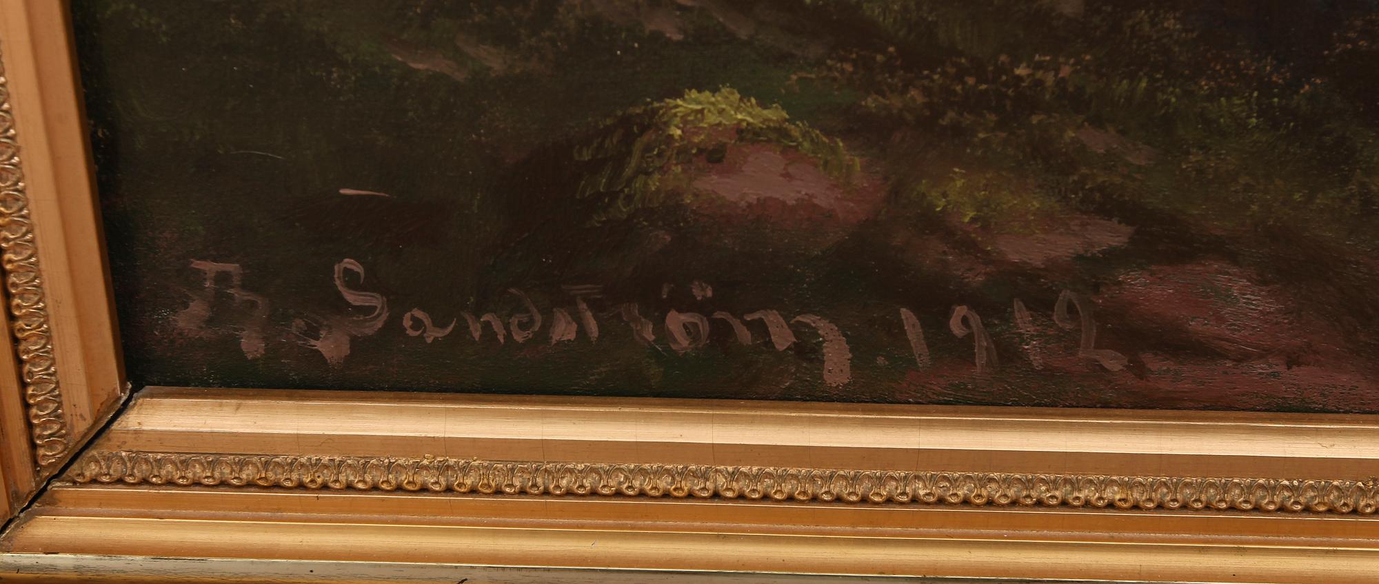 THERESIA SANDSTRÖM, olja på duk, signerad och daterad 1912.
