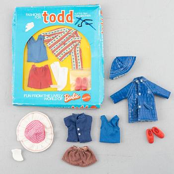 Barbie dolls, 5 pcs, "Chris", "Tod", "Titti", "Carla" & "Chris", Mattel, 1960s.
