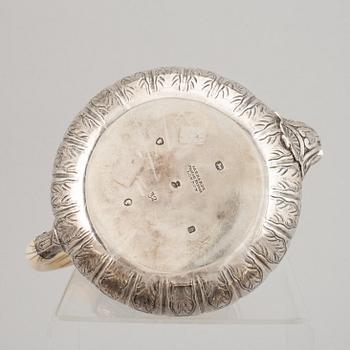 An English 19th century silver coffee- and tea- service, mark of Robert Garrard I, London 1857-1859.