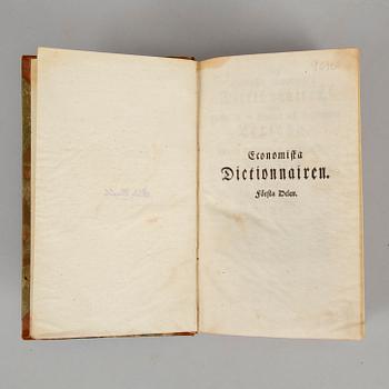 Economiska dictionnairen, 1779-1806 (4 vol).