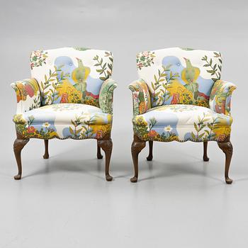 Armchairs, a pair, Gärnäs, mid/second half of the 20th century.