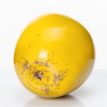 Hans Hedberg, a faience sculpture of an apple, Biot, France.