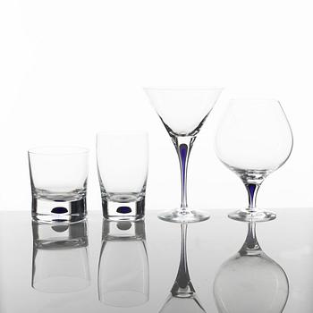 Erika Lagerbielke, glasservis, 120 delar, "Intermezzo", Orrefors.