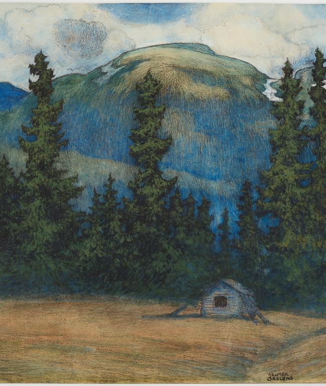 Helmer Osslund, "Från Lofsdalen", motiv från Härjedalen.