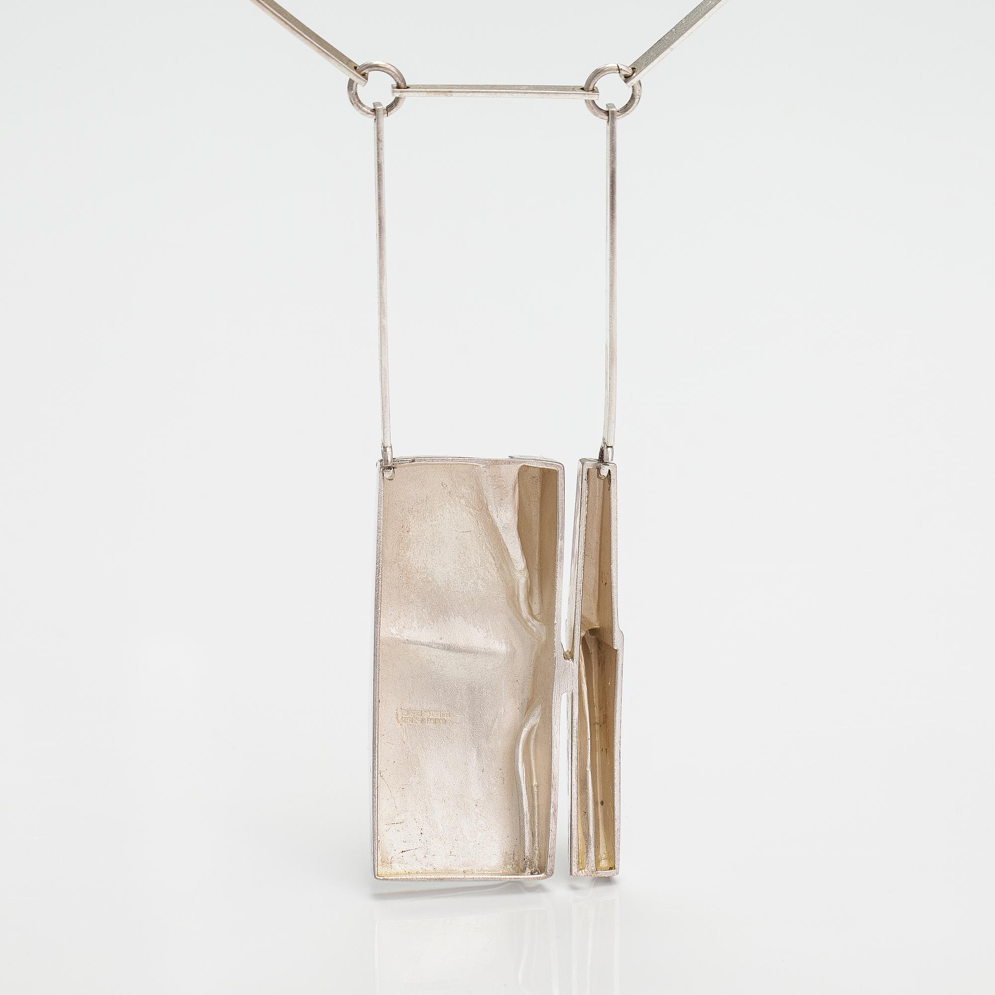 Björn Weckström, "Bird man", a sterling silver necklace. Lapponia 1971.