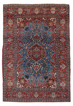 266. A RUG, a semi-antique Esfahan, ca 214,5 x 145-149 cm.