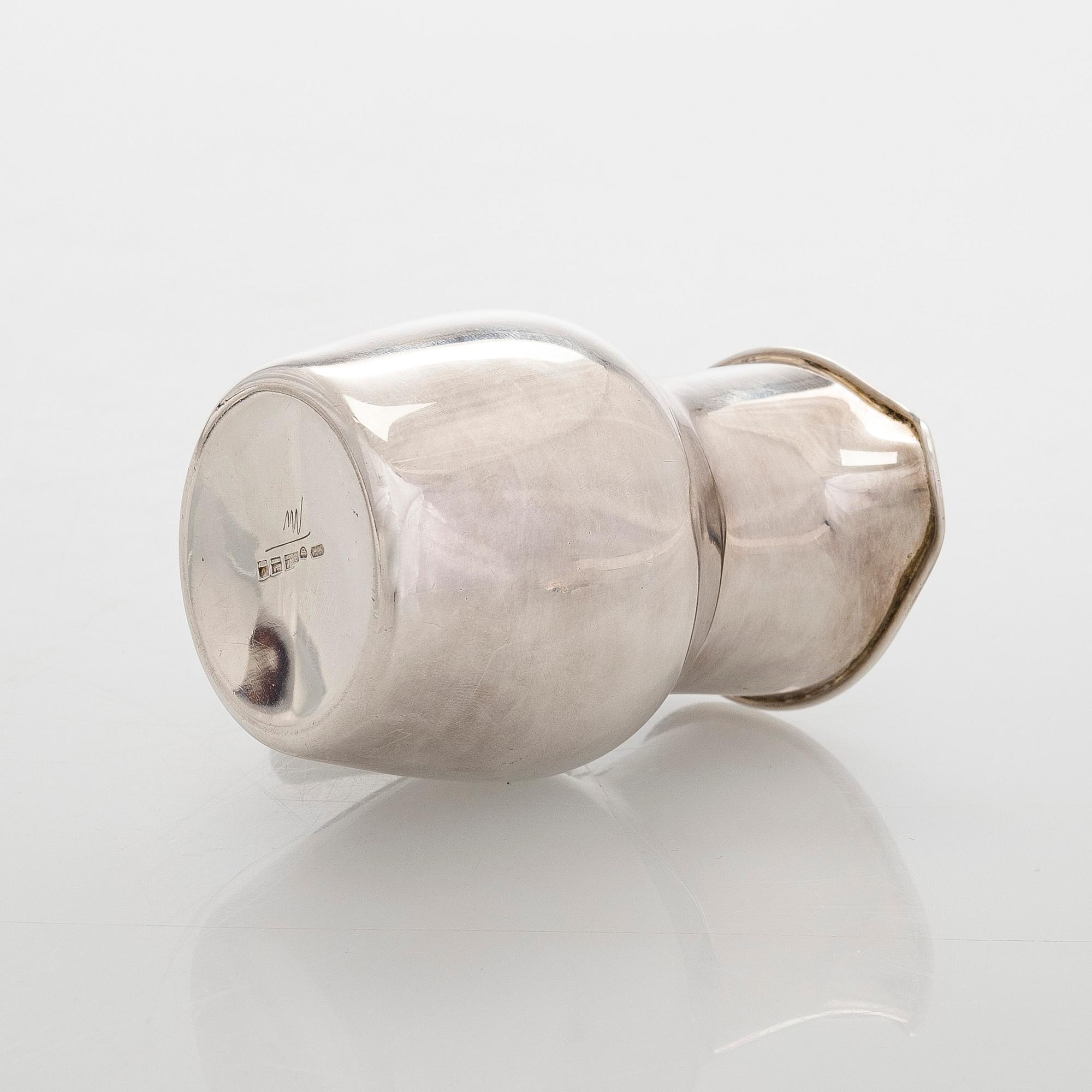 Tapio Wirkkala, a silver and teak cream jug and sugar bowl, Kultakeskus, Hämeenlinna 1959.