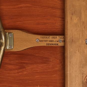 Hans J. Wegner, a teak and oak drop-leaf dining table, Andreas Tuck, Denmark 1950'-60's.