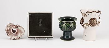 PARTI KERAMIK, 4 delar. Bl a Stig Lindberg Gustavsberg, och Bengt Berglund.