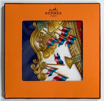 Hermès, a 'Luna Park' silk scarf.