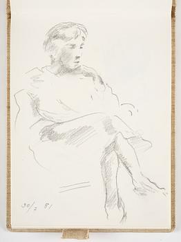 Lotte Laserstein, 4 skissböcker med blyertsteckningar.