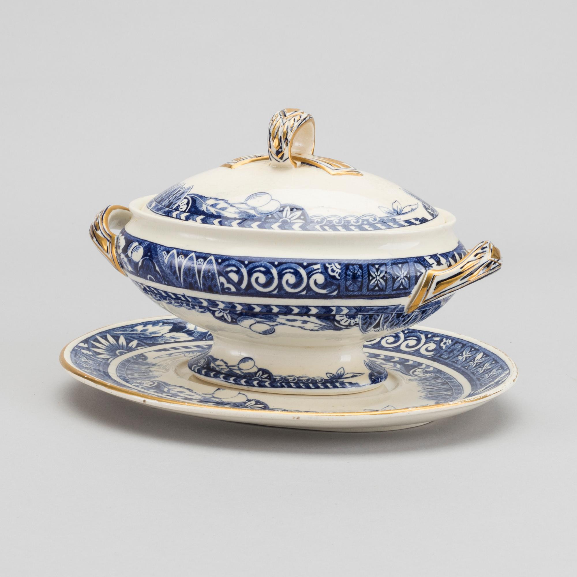 FAT samt SÅSSKÅL flintgods England omkring 1900.