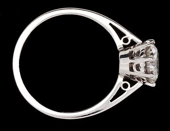 A brilliant cut diamond ring, 1.50 cts.