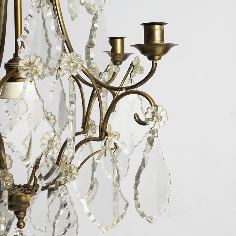 A Rococo style chandelier, first half of the 20th century.