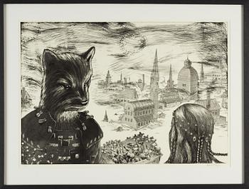 Ernst Billgren, etching, signed 9/225.