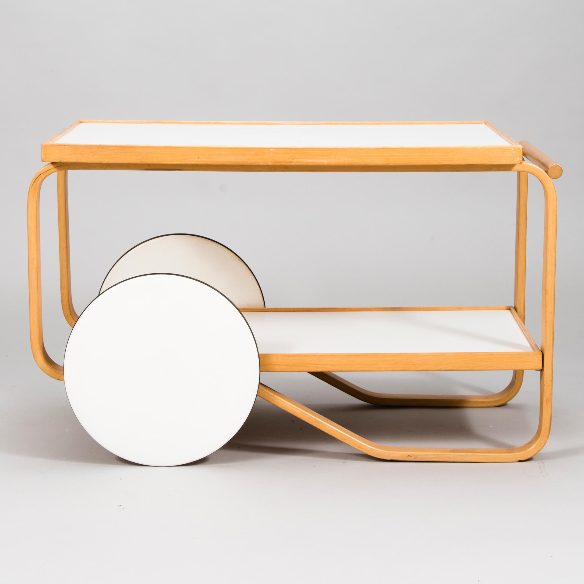 A mid-20th-century tea trolley 98, for Artek.