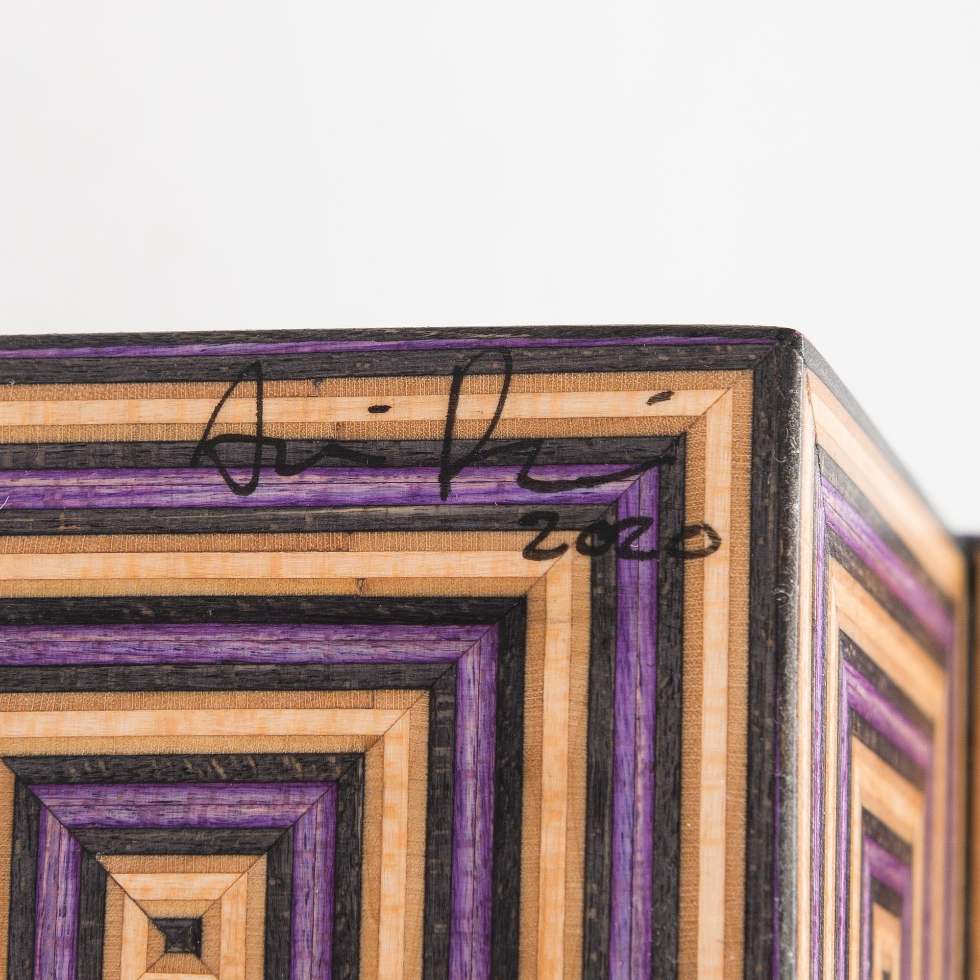 ALEKSI PUUSTINEN, 'T-Block' art object, signed.