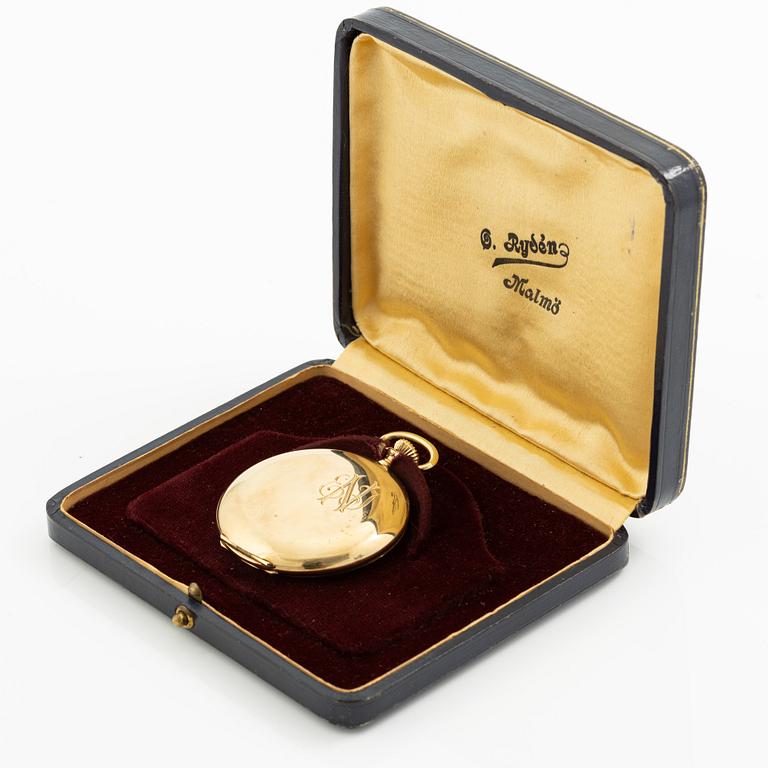 Tissot, "double signed", "O Rydén Malmö", pocket watch, hunter, 50 mm.