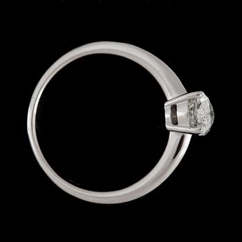 RING, droppslipad diamant ca 1 ct. Kvalitet ca K/SI.