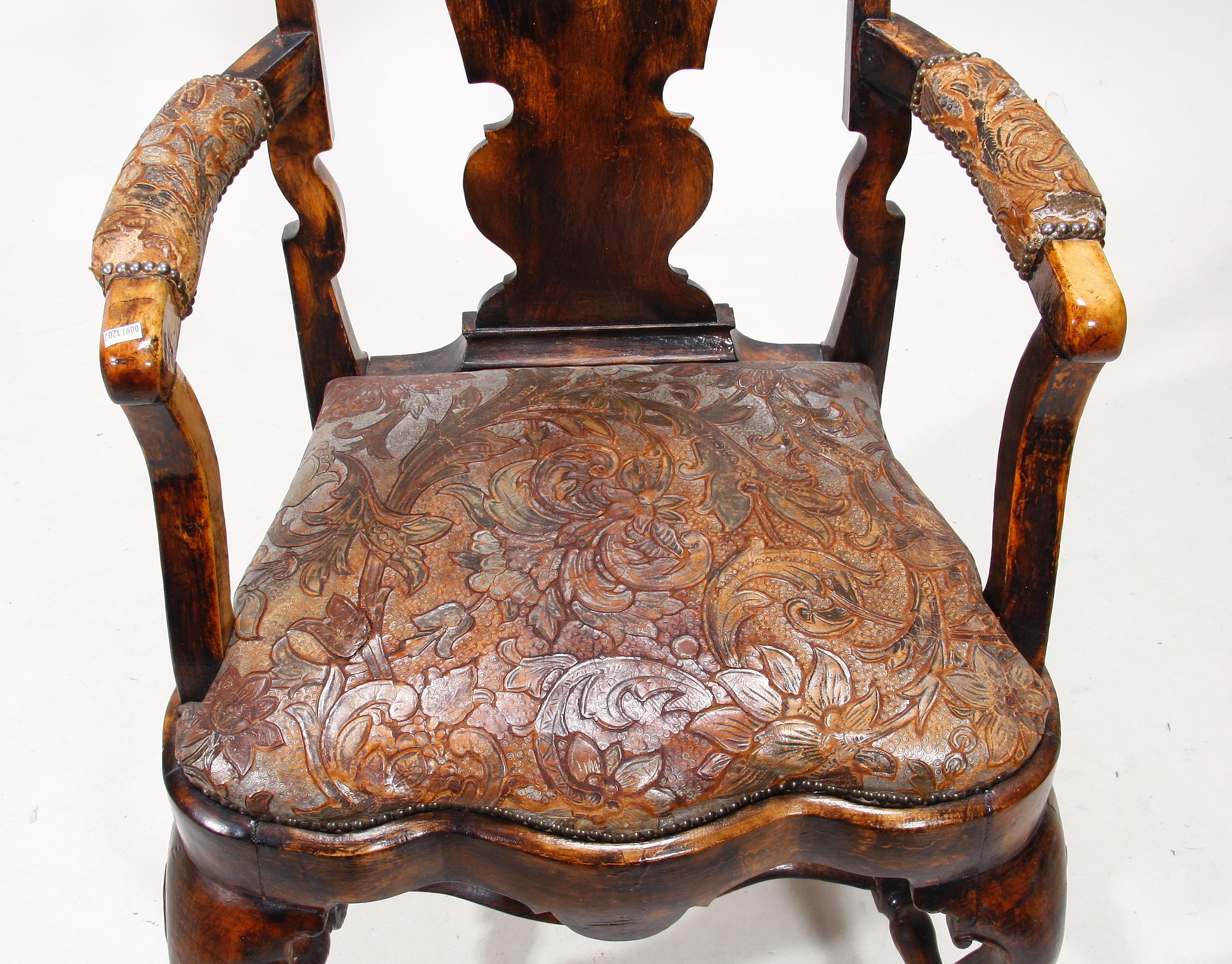 KARMSTOL, senbarock, 1700-tal. Trol England.